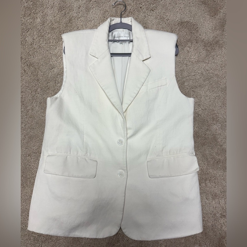 Endless Rose Cream Sleeveless Blazer Vest